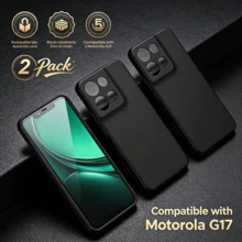 两款黑色手机壳，适用于G17/G67/G77/Edge70手机。黑色手机壳，简约手机套，时尚保护壳，纯色手机壳，零甲醛，亲肤防刮，无异味，健康环保。 - 黑色 - 查看 82