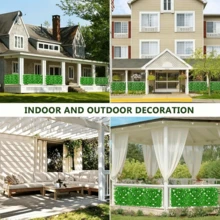 1pc Retractable Privacy Screen, Suitable For Balcony Patio Outdoor, Artificial Privacy Screen Decor, Faux Evergreen Vine Fence Panel, Applicable For Outdoor Wall, Garden Backyard Home Decor - Multiple Styles - View 8
