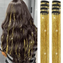 2/4/8pcs 20-Inch Glitter Hair Clips, Hair Pins, Hair Ties Set, Party Festival Fairy Hair Accessories For Women - Multicolor - View 14