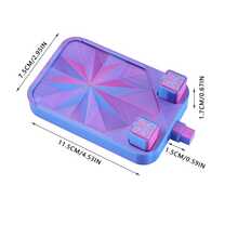 Multi-Color Rhinestone Diamond Painting Tray With 2 Trash Cans - Portable Craft Storage Box, Easy To Clean, Durable Plastic Material, Suitable For Diamond Painting Accessories And Craft Supplies - Stand - View 4