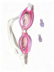 Comfortable High-Quality PC Lens With Double Sealing Ring Elastic Silicone Frame Waterproof Swimming Goggles For Men And Women - 粉色 - 查看 5