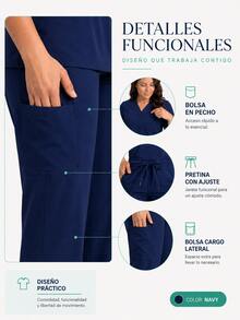 U4U Women's Fluid-Resistant  Set Barcelona - 藏蓝色 - 查看 4