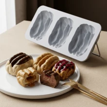 1-Piece 3-Chamber Creative-Shaped Walnut Cake Mold For DIY Nut Walnut Mousse Cake, Chocolate, And Dessert Making, Reusable - View 1