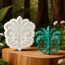 Floral Themed Chocolate Silicone Mold, European Style Embossed Feather Candy Mold, Heat-Resistant And Easy-To-Clean Baking Supplies For Making Gummies, Cookies, Dough, Super Light Clay, Cream Decorations, Soap - View 10