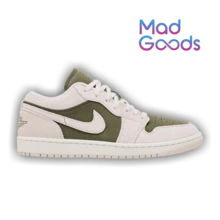 Nike Air Jordan Womens Air Jordan 1 Low 'Medium Olive' (Women's Sizes) Medium Olive/Sail/Light Orewood Brown HV4089-201 - Green - View 1