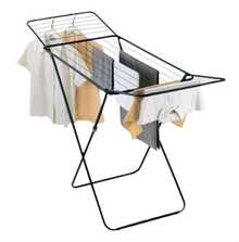 Iron clothes drying rack, towel rack, floor-standing folding clothes drying rack, wing-shaped iron balcony clothes drying rack - A - Übersicht 4