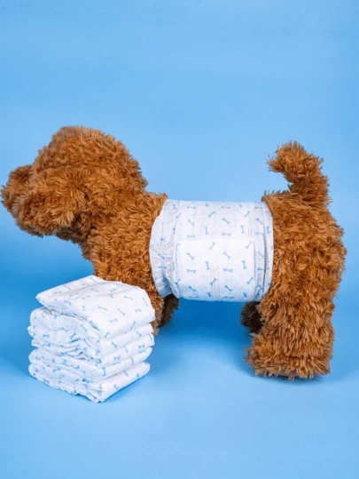 New Launch - Dono Male Dog Diapers With Urine Indicator And Leak-Proof Design, Disposable Male Dog Diapers With Moisture Indicator, Super Absorbent, Suitable For Resolving Male Dog Urinary Incontinence, Leakage Protection, High-Waist Design, Elastic Waistband, Moisture-Wicking And Antibacterial Function, Applicable For Impulsive Urination, Incontinence Or Marking Behavior Issues