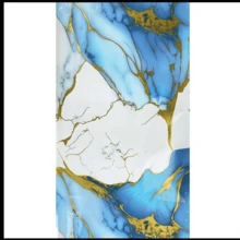 1 Roll Deep White Marble Contact Paper, Self-Adhesive Waterproof Oil-Proof Removable Wallpaper For Kitchen Countertop Bathroom Home Decor Furniture Renovation - Blue Gold 140 - View 5