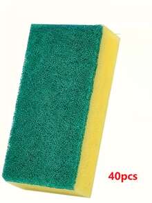 High Absorbency Double-Sided Sponge, Magic Cleaning Pot Rust Remover Sponge Brush, Kitchen Cleaning Tool - Multicolor - View 11
