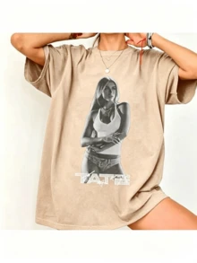 1PCSComfort Colors Tate Mcrae Tour Shirt, Tate Mcrae Fan Shirt, Tate McRae 2025 Concert, Tate McRae Miss Possessive Tour 2025 Shirt-Premium Cotton Graphic Printed Round Neck T-Shirts-365T - 杏色 - 查看 9