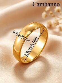 1 chiếc nhẫn vàng 18k mạ vàng với họa tiết vòng cung vàng, nhẫn vàng đơn giản thời trang dành cho nữ, nhẫn cưới, trang sức đính hôn, quà tặng. - Nhiều màu - Xem 6