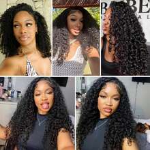 Burmese Curly 3 Bundles Human Hair (14 16 18) 100% Unprocessed Virgin Hair Bundles  14A Raw Water Curly Human Hair With Spriral End 3c4a Quick Weave For Women Natural Black. - Natural Black - View 10