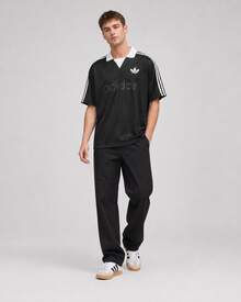 adidas originals Logo條紋寬鬆短袖T卹 男款 黑色 - 黑色 - 查看 8