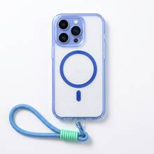 DECOPHONE Magnetic Phone Case With Lanyard, Compatible With Apple 17 Pro, Apple 17, Apple 17 Pro Max, S25 Ultra, Supports Magnetic Wireless Charging And Drop Protection - Blue - View 8