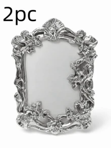 1/2 khung ảnh mạ bạc cao cấp, kiểu dáng cổ điển Baroque, chất liệu nhựa bền với lớp phủ bóng như gương, thiết kế hoa văn uốn lượn tinh xảo, có thể để bàn, lý tưởng cho trang trí nhà cửa, quà tặng đám cưới và các dịp lễ kỷ niệm quanh năm. - Nhiều màu - Xem 12