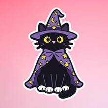 Magic Black Cat Cartoon Stickers, Purple Star & Moon Wizard Hat Cute Style Waterproof Decorative Decals, Waterproof Vinyl Stickers - Durable Matte Surface, Self-Adhesive Bumper Stickers, Suitable For Cars, Windows, Laptops, Trucks, Water Bottles - Multi-Purpose Durable Design, Car Stickers - one-size - View 2