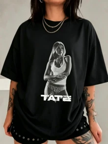 1PCSComfort Colors Tate Mcrae Tour Shirt, Tate Mcrae Fan Shirt, Tate McRae 2025 Concert, Tate McRae Miss Possessive Tour 2025 Shirt-Premium Cotton Graphic Printed Round Neck T-Shirts-365T - 黑色2 - 查看 8