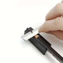 Bộ 3 dụng cụ gọt bút chì kẻ lông mày hình miệng vịt chính xác – Dễ sử dụng cho người mới bắt đầu, không mùi, dụng cụ trang điểm màu đen bóng bẩy. - màu đen - Xem 6