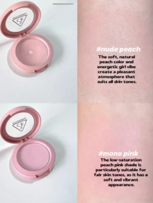 3CE 1pc Multi-Color Options Nude Pink Blush, Solid Color Natural Makeup Blush, Can Be Layered For Fresh And Soft Makeup Look, Korean Cosmetics MONOPINK - Nude Pink #MONO PINK - View 9