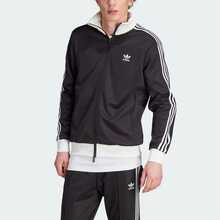 Adidas Originals Adicolor Series Three-Stripe Color-Blocked Zip-Up Long-Sleeved Jacket For Men, Black. - 黑色 - 查看 2