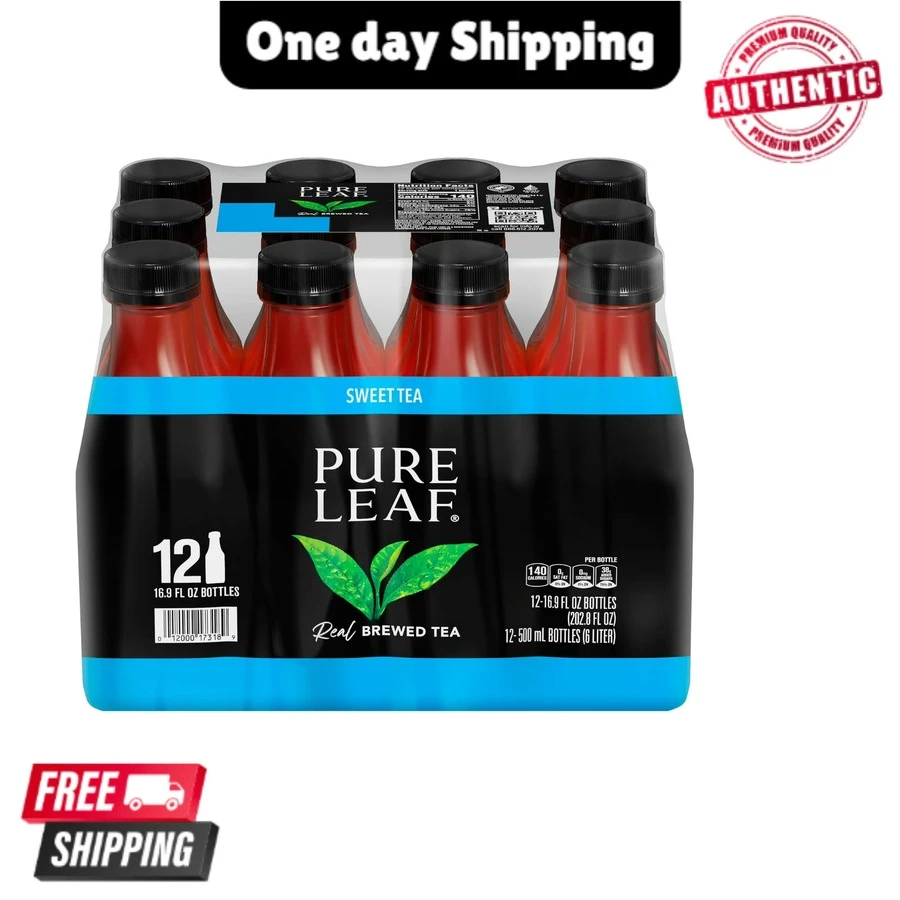 Lipton Pure Leaf Sweet Iced Tea Ready-To-Drink Bottles 16.9 Fl Oz – 12 Pack Refreshing Beverage - one-size - View 1