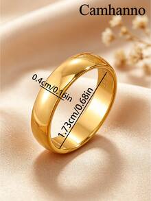 1 chiếc nhẫn vàng 18k mạ vàng với họa tiết vòng cung vàng, nhẫn vàng đơn giản thời trang dành cho nữ, nhẫn cưới, trang sức đính hôn, quà tặng. - Nhiều màu - Xem 4