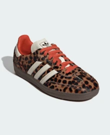 Adidas Samba OG Red Leopard Women's JI2734 - 核心黑/二手紅/奶油白 - 查看 5