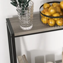 2-Tier Narrow Design For Entryway, Living Room, Console Table , - Grey - View 3