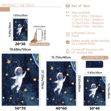 3pcs/Set Outer Space Theme Decorative Painting, Space Printing Decorative Painting, Space Decorative Painting, Framed Or Unformed, Ideal House Warming Gift, College Dorm Apartment Decorator, Gifts For Wall Decoration In Hotel, Home, Living Room, Bedroom, Bathroom And Office. - A - View 9