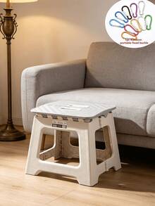 1pc Ultra-Lightweight Foldable Stool, Sturdy And Durable, Suitable For Home, Kitchen, Bathroom, Fishing And Outdoor Activities, Anti-Slip Design, Easy To Store, Space-Saving. - Multicolor - View 3