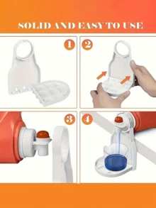 2pcs Laundry Detergent Cup Holder, Set Eliminates Worries About Stains Or Leaks,Upgraded Drip Tray To Collect Leaks, No More Mess Or Spills, Universal Grip Handle Design - Our Laundry Drip Collector Tray Fits All Types Of Detergent And Softener Containers, With Round Dispensing Button, Home Bathroom Decor - Multicolor - View 6
