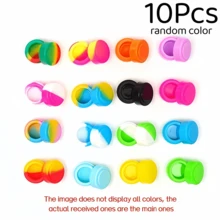 3/5/10/15/20 pezzi Contenitori in silicone per cera da 2ml, silicone compatto e resistente, mini scatole da viaggio per conservare cosmetici, design artistico colorato - Multicolore - Visualizzare 17