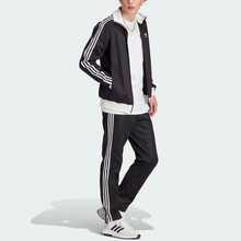 Adidas Originals Adicolor Series Three-Stripe Color-Blocked Zip-Up Long-Sleeved Jacket For Men, Black. - 黑色 - 查看 4