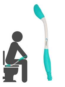 1pc Fanwer Long Handle Comfort Wiping Assist Tool, Extends Over 15 Inches, Can Hold Toilet Paper Or Wet Wipes - Multicolor - View 12