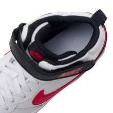 Giày thể thao cổ trung NikeCourt Borough 2 Millennium Retro Versatile dành cho trẻ em, màu trắng/đen/đỏ, unisex. - Trắng, đỏ và đen - Xem 8