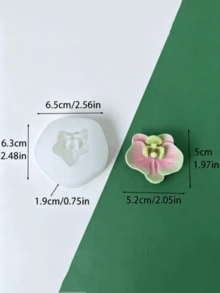 1 khuôn silicon hình hoa lan bướm mới, quà tặng thủ công tự làm, chịu nhiệt và có thể tái sử dụng. - A-trắng - Xem 2