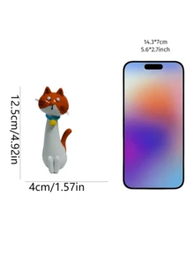 1pc Handmade Unique Cat-Shaped Vase - Featured Resin Vase, Home Decor Desktop Ornament | Home Decor, Room Decor, Bohemian Style, Desktop Decoration, Cute Collectible, Unique Gift, Dining Table Centerpiece, Housewarming Gift - New Model - View 4