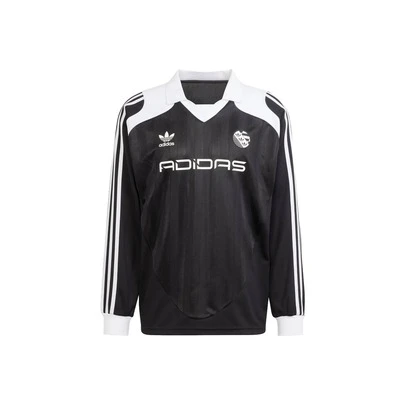  Adidas Originals MOTO Racing Style Knitted Sporty Loose Long-Sleeve T-Shirt For Men