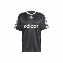 adidas originals ADICOLOR 寬鬆圓領字母印花短袖 美式復古正肩條紋T卹 男款 黑色 - 黑色 - 查看 14