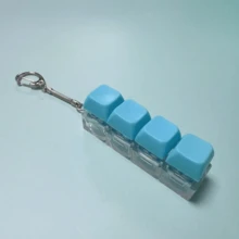 1pc Novel Keyboard Keycap Keychain - Colorful Tactile Fidget Toy, Stress & Anxiety Relief, Fun Office Decor, Unique Gift Choice - View 6