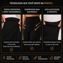Kit Of 2 Women's Plus Size Leggings For Gym, Sizes G1, G2, G3, High Waist, Shaping, Thick, Non-See-Through, Comfortable - 2 người da đen - Xem 3