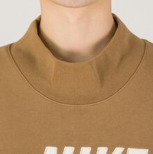 Nike Embroidered Comfortable Sporty Crew Neck Pullover Sweatshirt - Brown - View 3