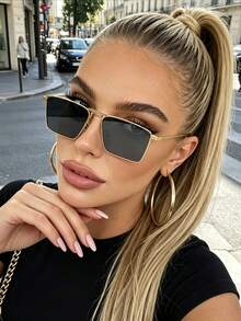 Bộ 2 cặp kính thời trang mùa hè, gọng kim loại hình chữ nhật kiểu retro, kính trang trí unisex phù hợp cho chụp ảnh đường phố, đi làm và đeo hàng ngày. - 2 đôi giày cao gót mũi nhọn - Xem 5