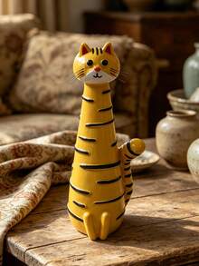 1pc Unique Cat Shaped Vase - Personalized Home Decor Vase Ornament | Home Decor, Room Decor, Bohemian Style Decor, Tabletop Decor, Cute Collectible, Gift, Tabletop Decor, Housewarming Gift - New Models - View 12