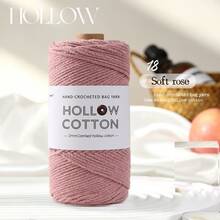 Sợi bông chải kỹ Lirisnly, sợi bông rỗng, thích hợp để đan móc thủ công các loại túi xách, gối, chăn, đồ dùng gia đình và đồ thủ công mỹ nghệ. - Màu sắc - Xem 28