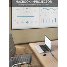 Estação de Acoplamento USB C 5-em-1 4-em-1: Tipo C para HDTV 4K, Carregamento PD 100W, USB 3.0 - Adaptador USB C Multifuncional Compatível com MateBook - Visão 6
