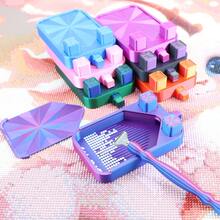 Multi-Color Rhinestone Diamond Painting Tray With 2 Trash Cans - Portable Craft Storage Box, Easy To Clean, Durable Plastic Material, Suitable For Diamond Painting Accessories And Craft Supplies - Stand - View 11