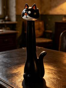 1pc Handmade Unique Cat-Shaped Vase - Featured Resin Vase, Home Decor Desktop Ornament | Home Decor, Room Decor, Bohemian Style, Desktop Decoration, Cute Collectible, Unique Gift, Dining Table Centerpiece, Housewarming Gift - New Model - View 10