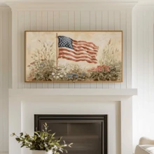 1pc Vintage Style Wall Art Poster, July 4th Art Print, American Flag Painting Print, Independence Day Art, American Decor, Independence Day Wall Art, Framed Or Unframed, Room Decor, Home Decor, College Dorm Apartment Decor, Hotel, Home, Living Room, Bedroom, Bathroom And Office Wall Decor Gift - A - View 4