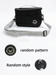 1pc Bear Pattern Insulated Lunch Bag - Adult Unisex Soft Cooler Lunch Box, Waterproof Portable, Suitable For School And Office Use - Keeps Food Fresh And Delicious (Black), Great Gift For Christmas Holiday - Black - View 9